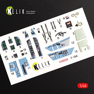 F/A-18A 内装3Dデカール (キネティック用) (プラモデル)