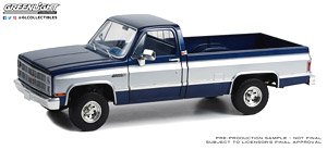 1984 GMC K-2500 Sierra Grande Wideside - Dark Blue Metallic and Silver (ミニカー)