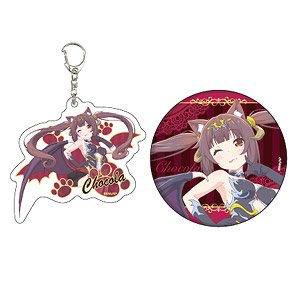 Acrylic Key Ring & Can Badge Set [Nekopara] 01 Chocola Devil Ver. (Especially Illustrated) (Anime Toy)