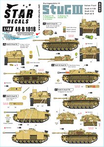 StuG III Italian Front. StuG III F/8, StuG III G, StuH 42 G. (Decal)