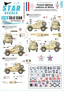 WWII アフリカでの自由フランス軍装甲車 パート1 マーモン・ヘリントンMkIII装甲車 (デカール)