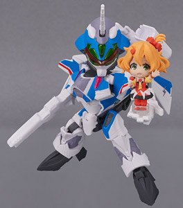 TINY SESSION VF-31J ジークフリード (ハヤテ・インメルマン機) with フレイア・ヴィオン (完成品)