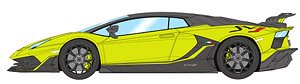 Lamborghini Aventador SVJ 2018 (Leirion Wheel) Verde Scandal / Carbon Roof (Diecast Car)