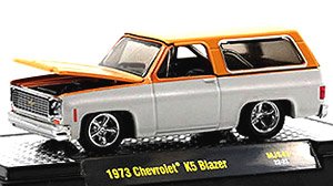 1973 シボレー K5 ブレイザー カスタム ホワイト/オレンジ (ミニカー)