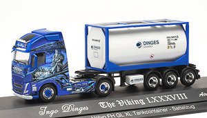 (HO) ボルボ FH Gl. XL 2020 タンクコンテナ セミトレーラー `Ingo Dinges` (鉄道模型)