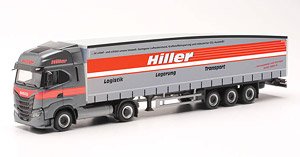 (HO) イベコ S-Way Schmitz Ecoflexセミトレーラー `Hiller Logistik` (鉄道模型)