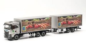 (HO) イベコ S-Way ND LNG 冷蔵ボックス タンデムトレーラー `EDEKA` (鉄道模型)