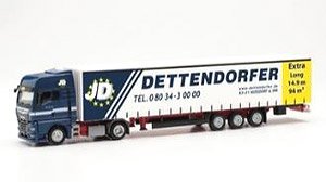 (HO) MAN TGX GX カーテンキャンバス 15m セミトレーラー `Dettendorfer` (鉄道模型)