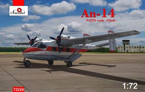Antonov An-14 NATO code `Clod` Aeroflot (Red) (Plastic model)
