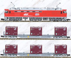 J.R. Container Wagons with Electric Locomotive Type EF510-0 (3-Car Set) (Model Train)
