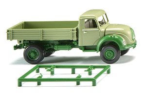 (HO) Magirus Flat Bed Truck Light Green [Pritschenkipper (Magirus)] (Model Train)