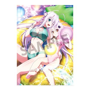 High School DxD Hero Visual Acrylic Plate Rossweisse & Koneko Pool Play Girl Ver. (Anime Toy)