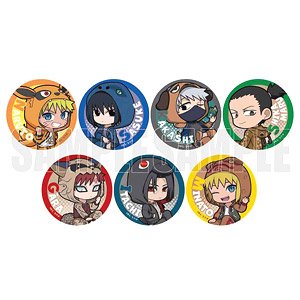 トレーディング缶バッジ(デフォルメ) NARUTO-ナルト- 疾風伝 きぐるみパジャマver. (7個セット) (キャラクターグッズ)