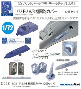 Mitsubish F-2 Gun Cover (Set of 2) (for Fine Molds 1/72 F-2 A/B) (Plastic model)