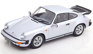 Porsche 911 Carrera 3.2 Coupe with rear spoiler 250.000 Anniversary 1988 silver (ミニカー)