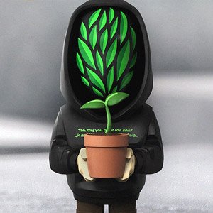 Aplastic Plant by Yarms Studio 8 inch Vinyl Art Statue (Completed)