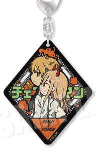 Chainsaw Man Vetcolo Glitter Acrylic Key Ring 08. Denji & Power (Anime Toy)