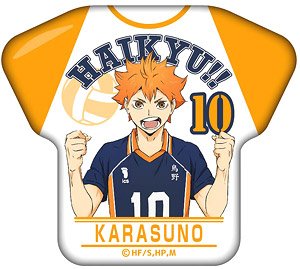 ハイキュー!! カレッジテイスト Tシャツ缶バッジ 日向翔陽 (キャラクターグッズ)