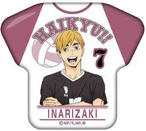 ハイキュー!! カレッジテイスト Tシャツ缶バッジ 宮侑 (キャラクターグッズ)