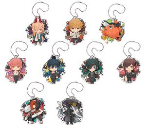 Pepakura Chainsaw Man Acrylic Key Ring (Set of 9) (Anime Toy)