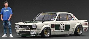LB-WORKS Charasuka 2Door White / Green With Mr. Hyuma Kato (ミニカー)