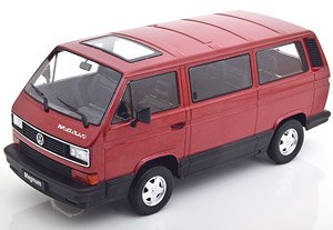 VW Bus T3 Multivan Magnum 1987 Red Metallic (Diecast Car)