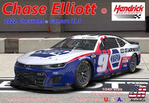 NASCAR 2022 Chevrolet Camaro ZL1 Hendrick Motorsports `Chase Elliott` Patriot Color (Model Car)