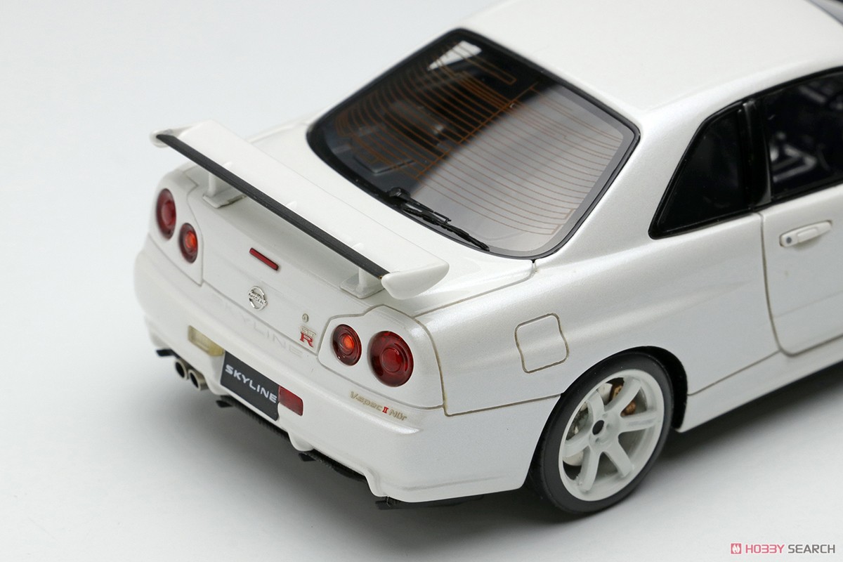 Nissan Skyline GT-R (BNR34) V-spec II Nur 2002 (TE37 Wheel) Pearl White (Diecast Car) Item picture7