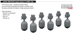 WWII USAAF Oxygen Cylinder A-4 (6 Pieces) (Plastic model)