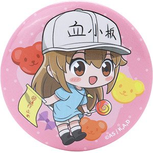 はたらく細胞 ブリキ缶バッジ 血小板リーダーちゃん (キャラクターグッズ)