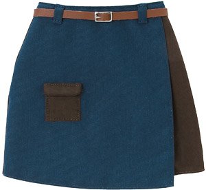 AZO2 Azocan Switching Miniskirt (Navy x Dark Brown) (Fashion Doll)