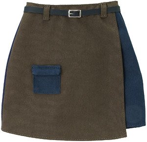 AZO2 Azocan Switching Miniskirt (Khaki Brown x Navy) (Fashion Doll)