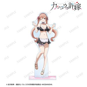 TV Animation [A Couple of Cuckoos] [Especially Illustrated] Erika Amano Swimwear Maid Ver. Extra Large Acrylic Stand (Anime Toy)
