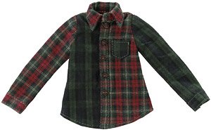 PNS Azocan Switching Check Shirt (Red x Green) (Fashion Doll)