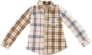 PNS Azocan Switching Check Shirt (Beige Mix) (Fashion Doll)