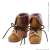 PN Azocan Suede Short Boots II (Light Brown x Red Check) (Fashion Doll) Item picture1
