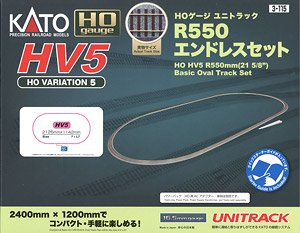 (HO) Unitrack [HV5] R550mm (21 5/8``) Basic Oval Track Set (HO Variation 5) (Model Train)