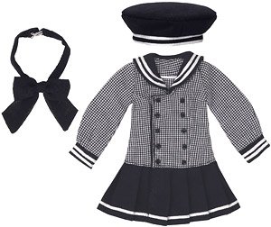 PNXS Gymnasium Sailor One-piece Set III (Black x White Check) (Fashion Doll)