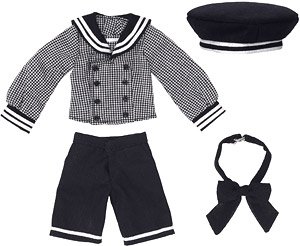 PNXS Gymnasium Sailor Set III (Black x White Check) (Fashion Doll)