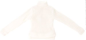 AZO2 Azocan Side Slit Turtleneck Sweater (White) (Fashion Doll)