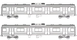 1/80(HO) Series 205 Commuter Train (Door Window Large) Pre-Colored Kit SAHA205 Two Car Set (2-Car, Unassembled Kit) (Model Train)