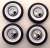 Fiat 500F Tire Set with rims White Sidewall Tires (ミニカー) 商品画像1