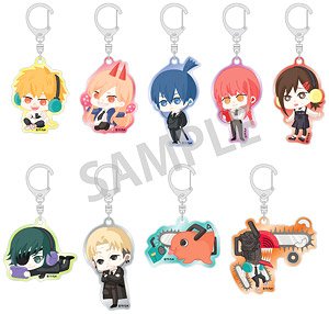 Chainsaw Man Trading Acrylic Key Ring Enjoy Music (Set of 9) (Anime Toy)