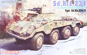 WW.II ドイツ軍 Sd.Kfz.234/3 シュヴェーベラフェッテ 2cm対空砲搭載型 8輪重装甲車 (プラモデル)