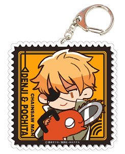 Chainsaw Man Big Acrylic Key Ring 02 Denji & Pochita (Anime Toy)