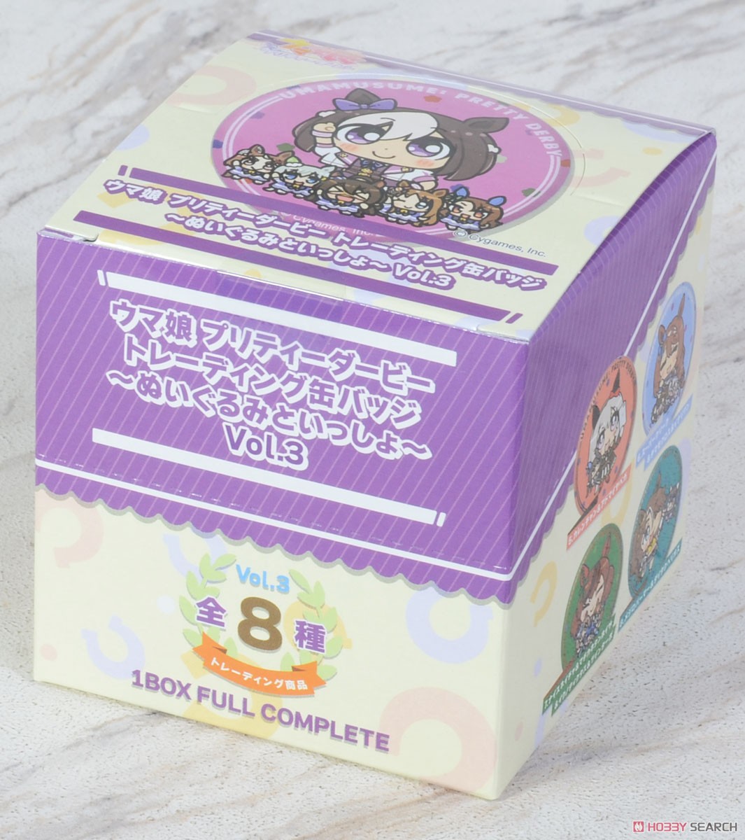 ウマ娘 プリティーダービー トレーディング缶バッジ～ぬいぐるみといっしょ～ Vol.3 (8個セット) (キャラクターグッズ) パッケージ1