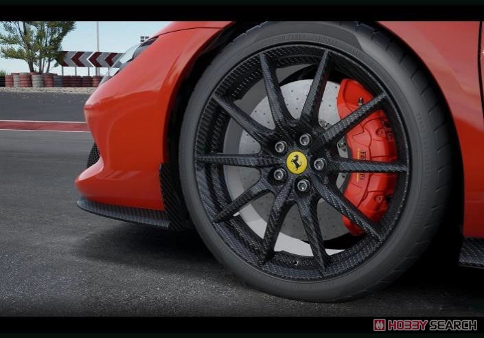 Ferrari 296 GTS Rosso Corsa 322 Carbon Fibre Wheels (Diecast Car) Other picture3