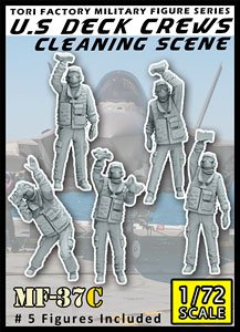 U.S Deck Crews Cleaning Scene (Plastic model)