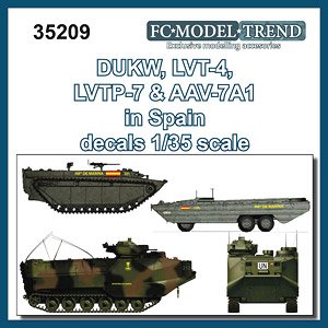 アメリカ DUKW,LVT-4,LVTP-7＆AAV-7A1デカール (スペイン軍仕様) (デカール)