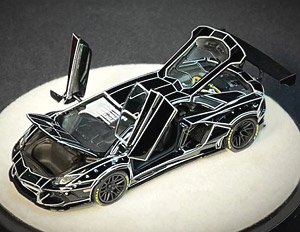 LB LP 700 Tron Black ※フル開閉機能付 (回転台座バージョン) (ミニカー)